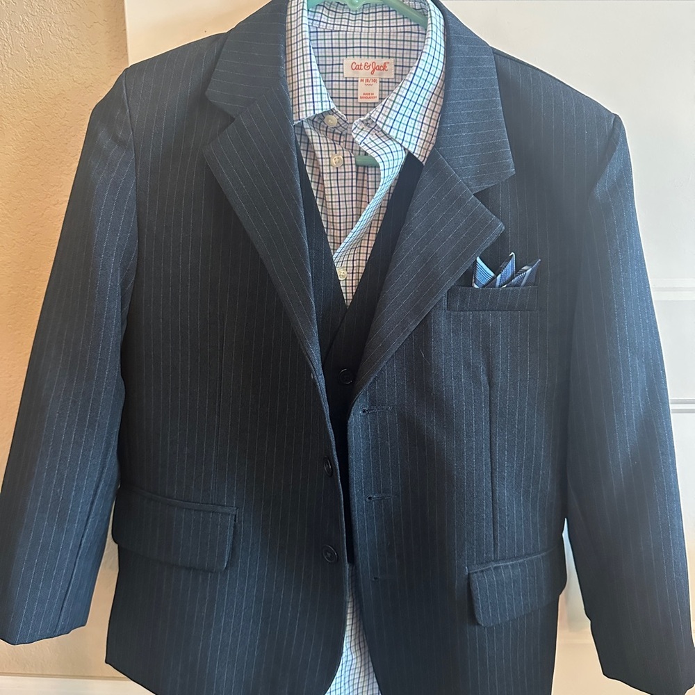Navy Blazer, Vest and Shirt